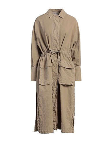 GOLDEN GOOSE Full-length jacket Beige 87% Cotton, 13% Polyamide