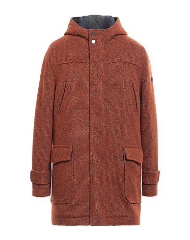 DISTRETTO 12 Coat Brown 44% Virgin Wool, 41% Polyester, 15% Acrylic