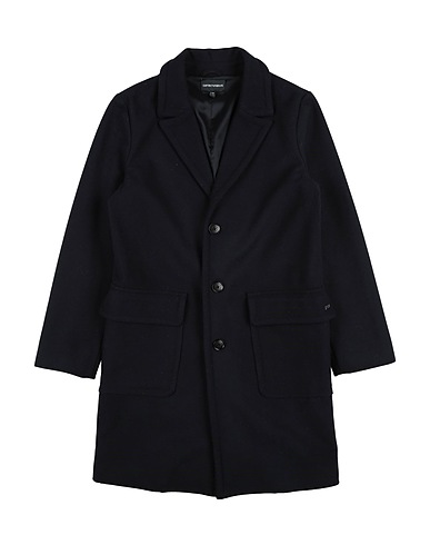 EMPORIO ARMANI Coat Midnight blue 80% Virgin Wool, 20% Polyamide
