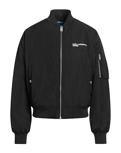 KARL LAGERFELD JEANS Bomber Nero 100% Poliestere, Elastan