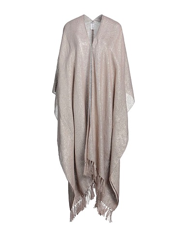 BRUNELLO CUCINELLI Cappa Platino 45% Lino, 37% Poliestere, 10% Fibra di metallo, 8% Poliammide