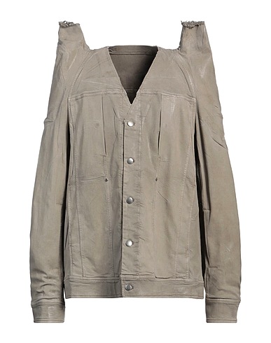 RICK OWENS Denim jacket Khaki 100% Cotton