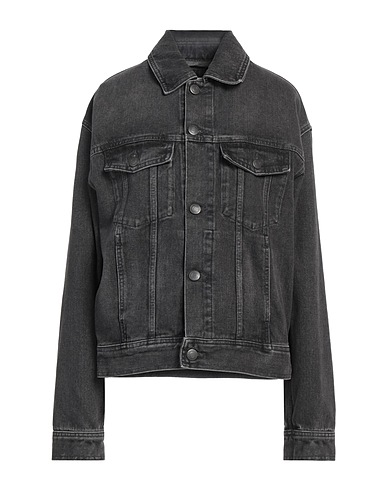 AMI ALEXANDRE MATTIUSSI Denim jacket Black 100% Cotton