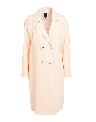 ARMANI EXCHANGE Full-length jacket Apricot 100% Linen