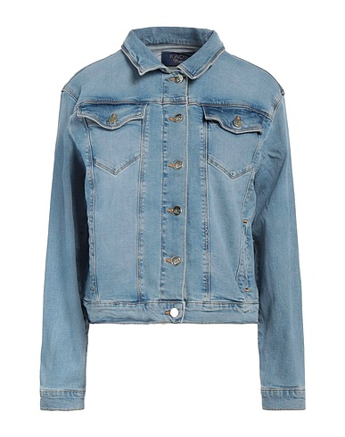 KAOS JEANS Denim jacket Blue 98% Cotton, 2% Elastane