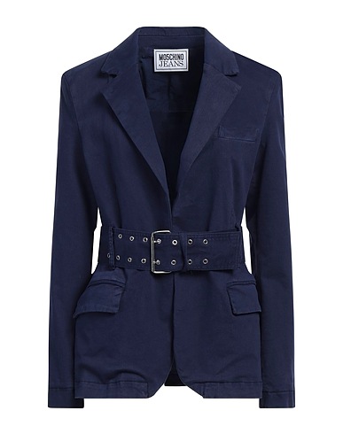 MOSCHINO JEANS Jacket Navy blue 97% Cotton, 3% Elastane