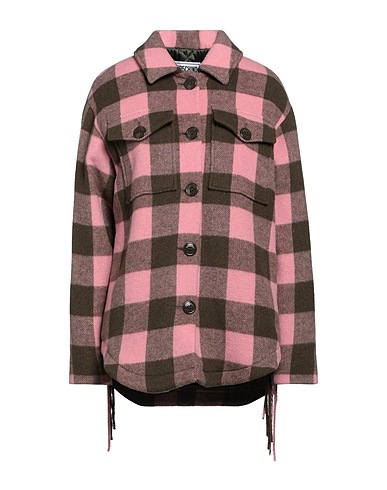 MOSCHINO JEANS Checked shirt Pink 52% Virgin Wool, 32% Polyester, 11% Acrylic, 5% Polyamide