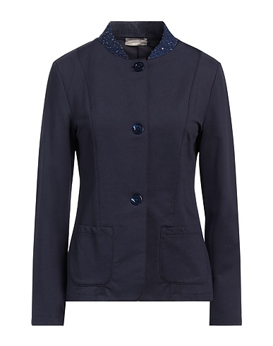 MARIA BELLENTANI Jacket Navy blue 59% Polyamide, 35% Cotton, 6% Elastane