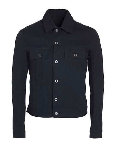 RICK OWENS Denim jacket NERO 100% Cotton