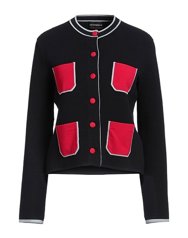 EMPORIO ARMANI Jacket Midnight blue 61% Viscose, 24% Polyester, 13% Polyamide, 2% Elastane