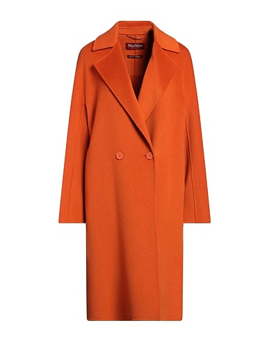 MAX MARA STUDIO Coat Orange 50% Cashmere, 50% Virgin Wool