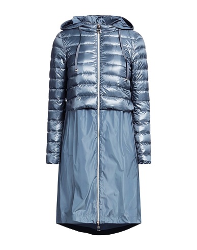 HERNO Shell jacket Slate blue 37% Cotton, 33% Viscose, 16% Polyester, 14% Polyamide