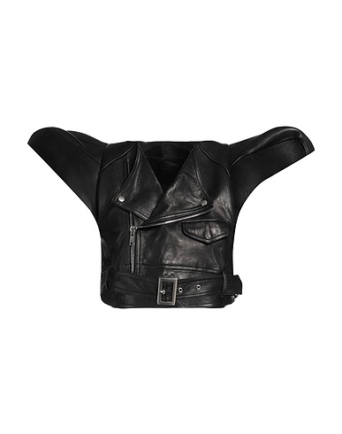 RICK OWENS Biker jacket Black 100% Cow leather