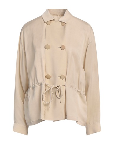 EMPORIO ARMANI Double breasted pea coat Beige 100% Cupro