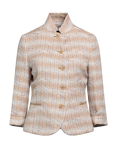 EMPORIO ARMANI Jacket Beige 52% Cotton, 33% Polyester, 10% Acrylic, 4% Viscose, 1% Acetate
