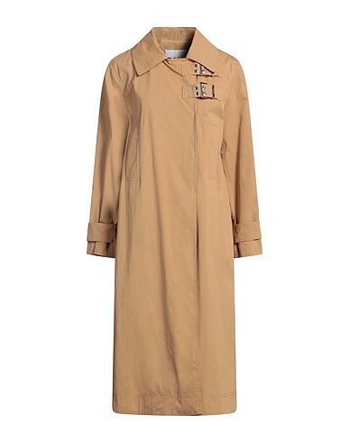 GANNI Full-length jacket Beige 60% Organic cotton, 40% Polyamide