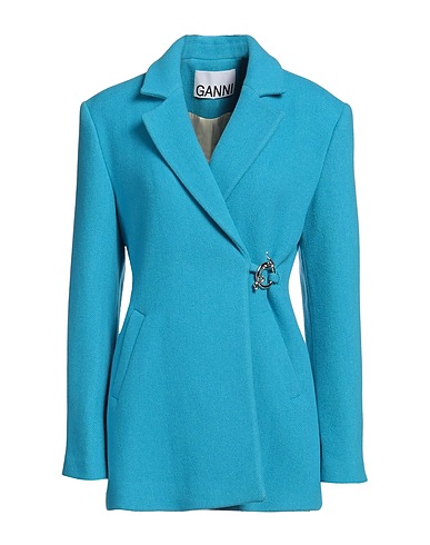 GANNI Blazer Azure 70% Recycled wool, 30% Polyamide