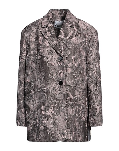 GANNI Full-length jacket Antique rose 58% Recycled polyester, 41% Polyester, 1% Elastane