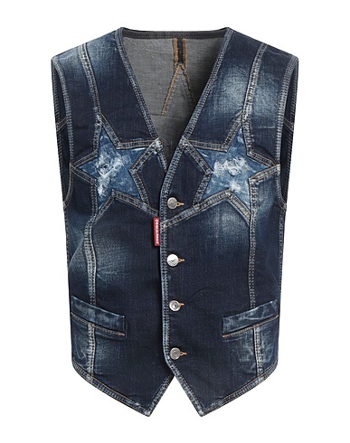 DSQUARED2 Denim jacket Blue 99% Cotton, 1% Elastane