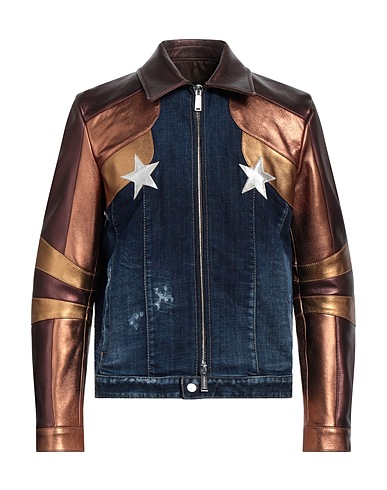 DSQUARED2 Blouson en jean Bleu 99% Coton, 1% Élasthanne, Cuir