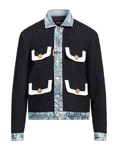 DSQUARED2 Jacke Nachtblau 62% Polyamid, 19% Baumwolle, 17% Acryl, 1% Polyester, 1% Andere Fasern