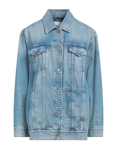 GANNI Denim jacket Blue 80% Organic cotton, 20% Recycled cotton
