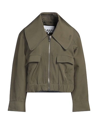 GANNI Jacket Military green 100% Recycled polyester