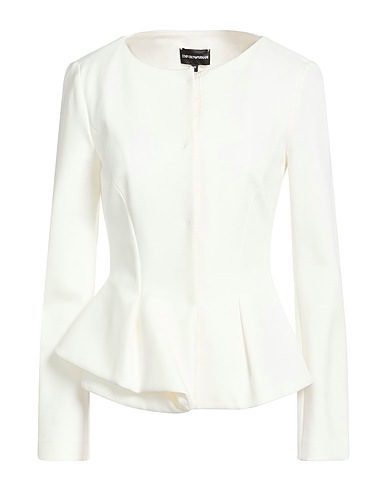 EMPORIO ARMANI Jacket BIANCO 77% Viscose, 17% Polyamide, 6% Elastane