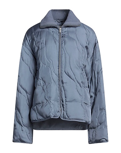 JIL SANDER Shell jacket Pastel blue 100% Viscose, Virgin Wool