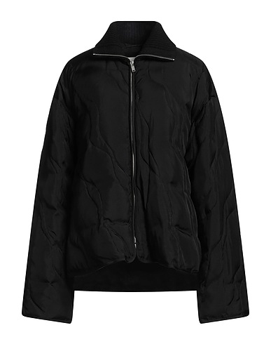 JIL SANDER Shell  jacket Black 100% Viscose, Virgin Wool