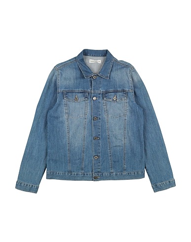 MANUEL RITZ Denim jacket Blue 98% Cotton, 2% Elastane