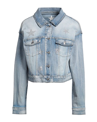 NO SECRETS COATS & JACKETS Blue 70% Cotton, 28% Polyester, 2% Elastane