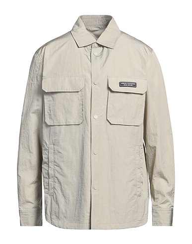 ARMANI EXCHANGE Einfarbiges Hemd Hellgrau 100% Polyamid