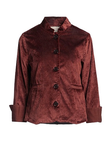 ALESSIA SANTI Jacket Brown 54% Viscose, 24% Cotton, 20% Polyester, 2% Elastane, Silk