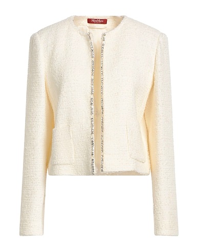 MAX MARA STUDIO Jacket White 88% Virgin Wool, 12% Polyamide