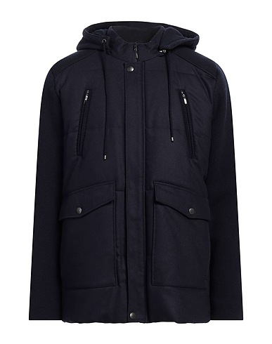 LA FILERIA Cappotto Blu notte 100% Lana Vergine, Poliestere