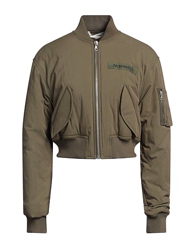 PALM ANGELS Bomber Military green 63% Cotton, 37% Polyamide