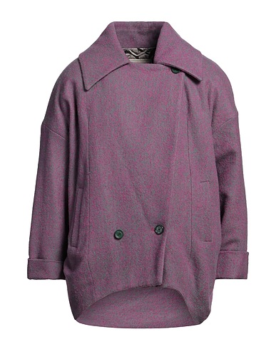 HERNO Coat GLOBE Mauve 100% Virgin Wool
