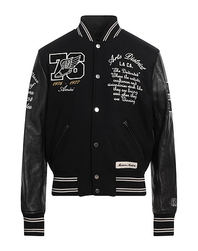 AMIRI Jacket Black 75% Wool, 25% Nylon, Cow leather