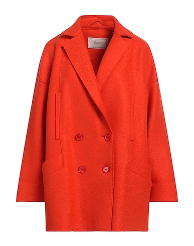 HERNO Coat GLOBE Tomato red 100% Virgin Wool