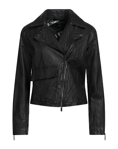 ARMANI EXCHANGE Biker jacket Black 100% Lambskin