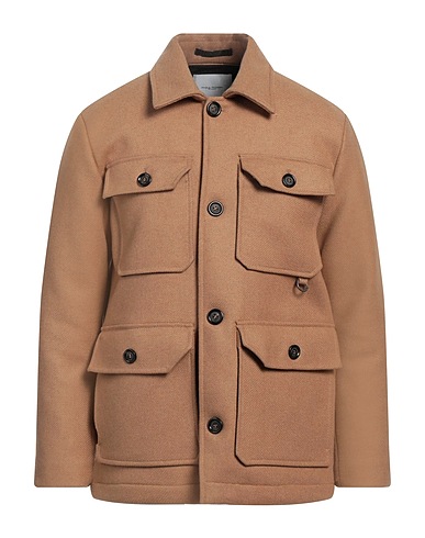 PAOLO PECORA Cappotto Cammello 50% Lana, 30% Poliestere, 10% Poliammide, 10% Acrilico