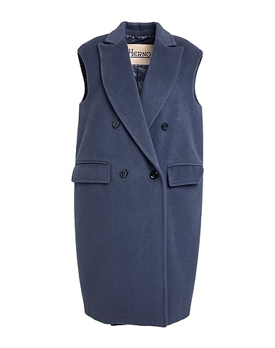 HERNO Coat Slate blue 52% Alpaca wool, 26% Wool, 22% Polyamide