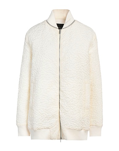 FABIANA FILIPPI Bomber Ivory 87% Polyester, 13% Polyamide, Silk, Cotton, Ecobrass