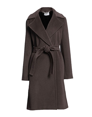 MARELLA Coat Dark brown 100% Virgin Wool