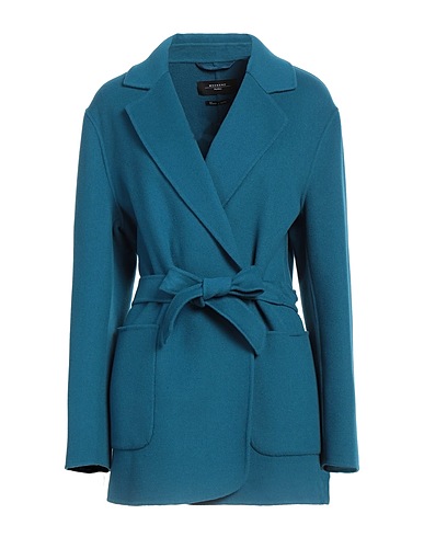 WEEKEND MAX MARA Coat Deep teal 90% Virgin Wool, 10% Polyamide