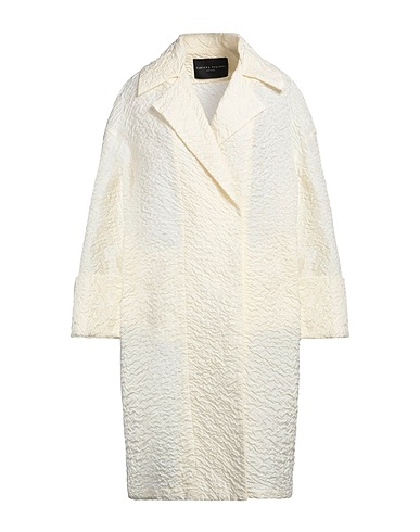 FABIANA FILIPPI Double breasted pea coat Ivory 87% Polyester, 13% Polyamide