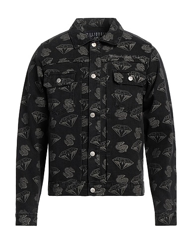 BILLIONAIRE BOYS CLUB Denim jacket Black 100% Cotton