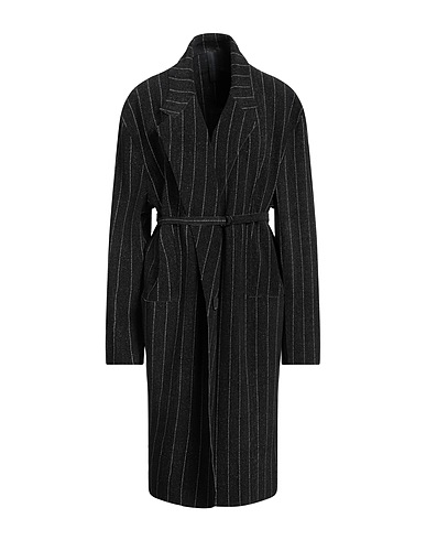 NORMA KAMALI Full-length jacket Charcoal 95% Polyester, 5% Elastane