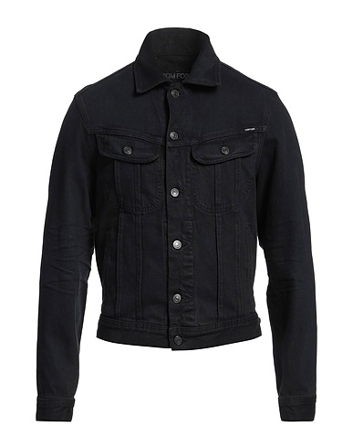 TOM FORD Denim jacket Midnight blue 99% Cotton, 1% Polyurethane